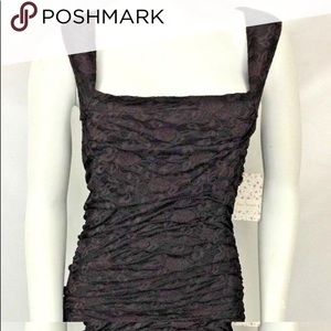 Free People Bodycon Black and Burgundy Dress